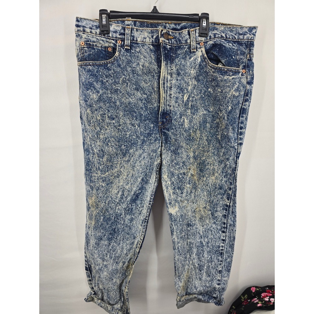Vintage Levis 512 Acid Wash Jeans Mens 42x30 Slim Tapered Leg Made in USA 80s90s